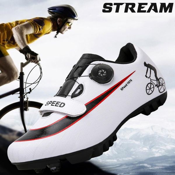 

professional mtb cycling shoes men high-self-locking road bike outdoor sports ultra-light non-slip women racing footwear, Black