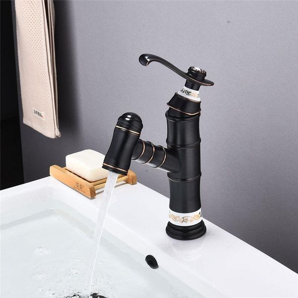 

bathroom sink faucets black oil brushed brass faucet single lever and cold basin with pull out shower head ceramic base