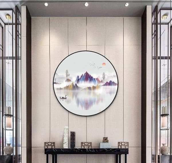 

frames gold aluminium po frame painting display round stand modern picture holder marco de fotos home decor de50xhk