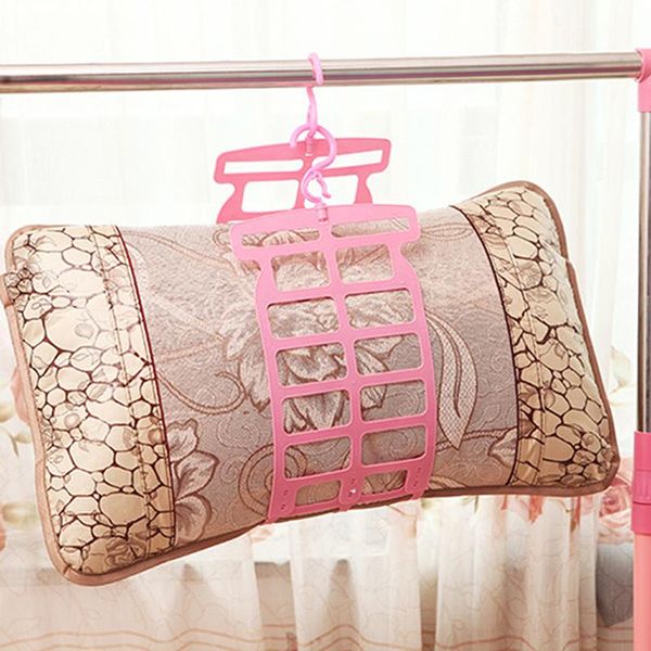 

hangers & racks adjustable 360 degree multifunctional pillow hook home stuffed toys drying rack clips holder rotating laundry plastic