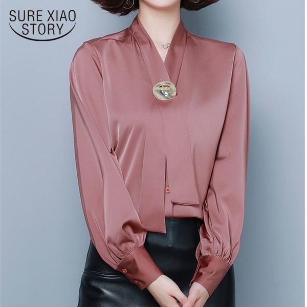 

women's blouses & shirts blusas mujer de moda 2021 grote maten dames kleding plus size women ladies long sleeve chiffon blouse 7206 50, White