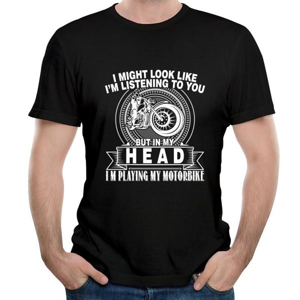 

men's t-shirts i'm riding my motorbike anime pattern printing tee shirt cotton funky t autumn special shirts for adult, White;black