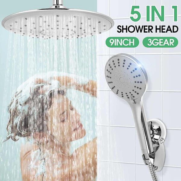 

5pcs/set shower set head tube wall holder stainless steel rustproof abs kit for home bathroom toilet sets