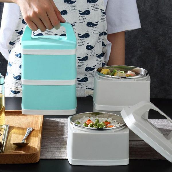 

dinnerware sets gesew portable stainless steel lunch box leakproof bento large capacity insulation bucket container picnic cooking