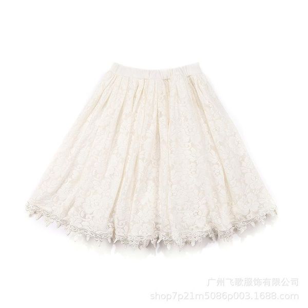 

skirts oklady 2021 spring children's wear lace skirt, Blue
