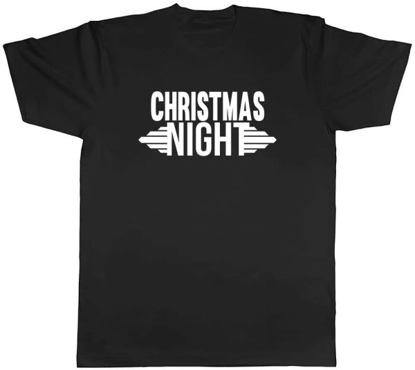 

christmas night mens t-shirt tee, White;black