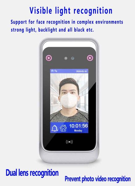 

dynamic face recognition can work at strong direct light 1mp camera tcp/wifi access control 2000 4.3 inch touch screen facial system