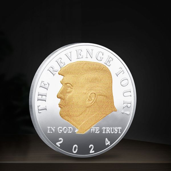 

2024 us president donald trump 2 designs eagle commemorative coin gift badge embossed collectible decorative souvenir coins jy0752