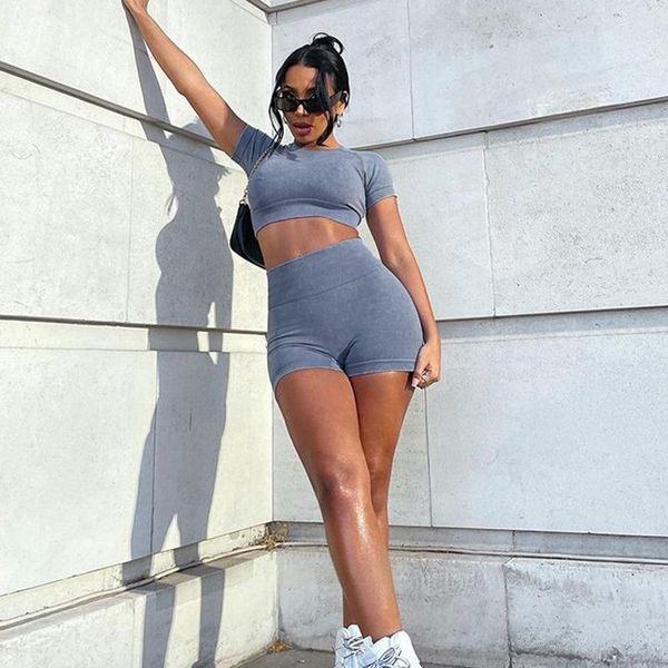

yoga outfit sand wash seamless exercise tight fitness workout gym bra set womens suits biker shorts leggings