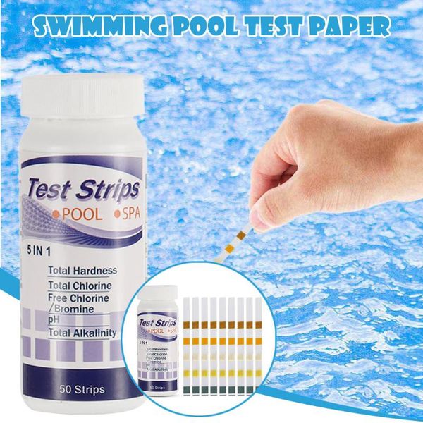 

5-in-1 water quality test strip for checking aquarium fish tank swimming pool drinking #gh & accessories