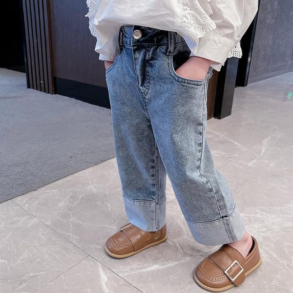 

baby girl jeans patchwork for girls spring autumn casual style clothes, Blue