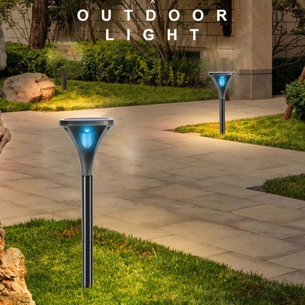 

2pcs led solar light four-sided outdoor waterproof garden lawn stakes rgb colorful lamps yard art for home courtyard decoration