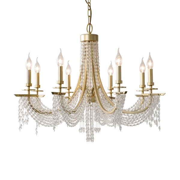 

european simple candle chandeliers creative art golden hanging lamps american living room chandelier lighting luxury dining room bedroom cry
