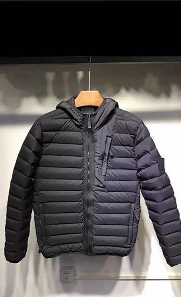 

the men air hooded down jacket windbreaker zipper hoodies patchwork jackets stone running sports hoody jogger casual island 4color, Black;brown