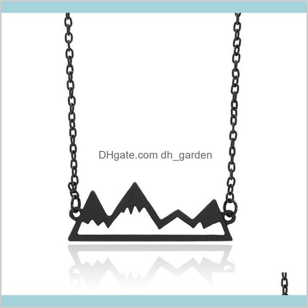 Halskette Minimalistisches Top Verschneites Wandern Outdoor-Reiseschmuck Berge Klettern Geschenke Goldsilberketten 1Xrei Halsketten 2Kv5S