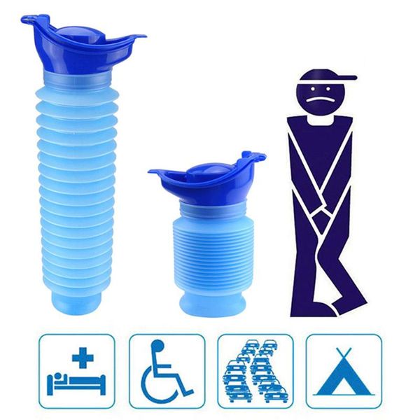 

buckets 750ml portable urinal outdoor camping travel urine car urination pee soft toilet help men