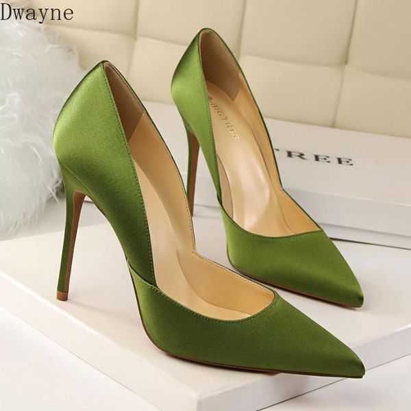 

dress shoes fashion simple super high heel women's satin shallow mouth pointed sexy, Black