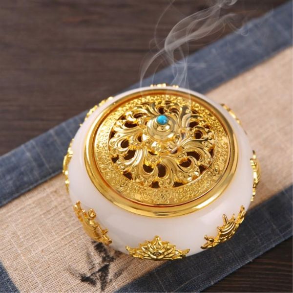 

fragrance lamps alloy copper sandalwood dish incense burner large home imitation jade indoor tea ceremony ornaments buddha