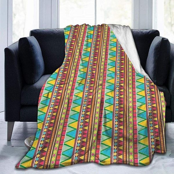 

blankets tribal geometric pattern graffiti art style, 3d plush blanket sherpa wool soft bedspread on the bed sofa,