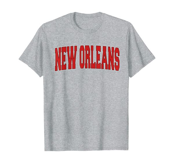 

new orleans la louisiana varsity style usa vintage sports t-shirt, White;black