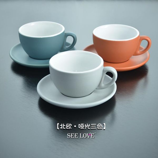 

cups & saucers nordic ceramic coffee cup matte minimalist modern office afternoon tea tazas de cafe drinkware kitchen da60byd