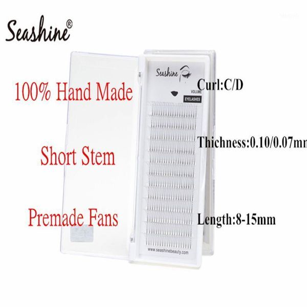 

seashine 12lines /tray 3d-6d short stem individual lashes russia volume eyelashes extension supplies 100% makeup premade fans1