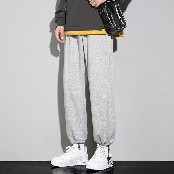 

men's pants gray sweatpants spring autumn tide brand sports leisure trousers trend 2021 cropped treetwear harlan jogger, Black