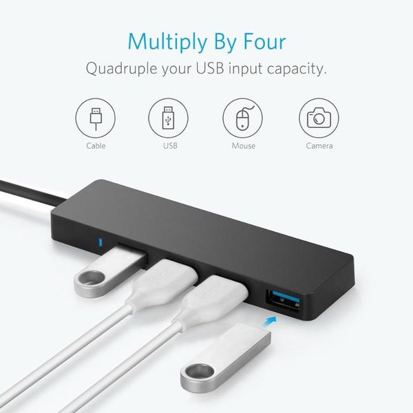 

hubs wireless ultra slim 4-port usb 3.0 data hub 3 for computer accessories lap computers notebook gadgets