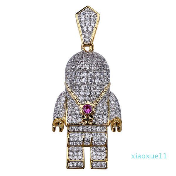 

male collar zircon pendant, jewelry with gold chain necklace 77fh, Silver
