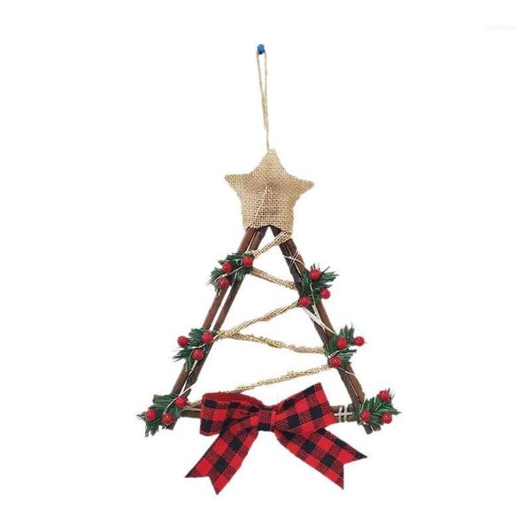 

christmas decorations triangle rattan circle ornaments led wreath garland wicker home decor door supplies1