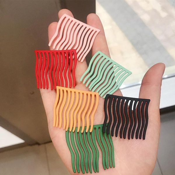 

hair clips & barrettes 5pcs metal seamless clip comb artifacts bangs side accessories for women ea, Golden;silver