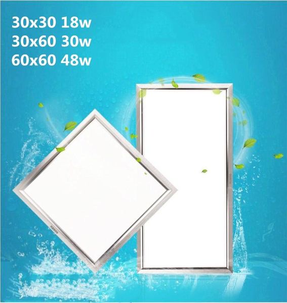 

4pcs/lot ac90-260v ultra thin flat led panel light 60x60 30x30 30x60 18w 30w 48w office kitchen store down lights