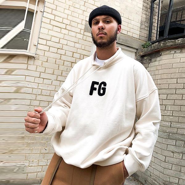 

european american tide brand men's pullover fashion trend street arcade coat autumn winter new essential sweater home service casual we, Black