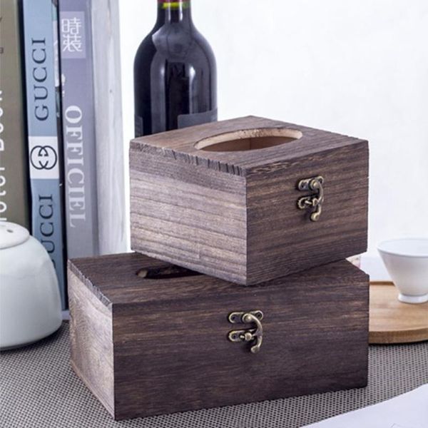 

tissue boxes & napkins wood box napkin cover home el pub cafe car paper holder case environmental protection innocuity safety and reliabilit