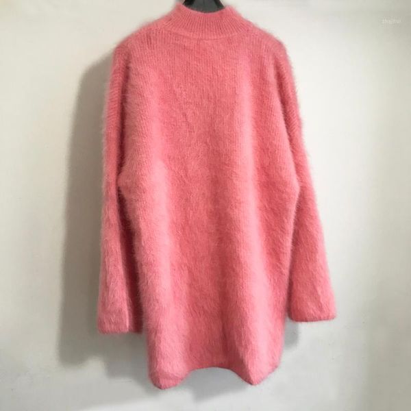 

women's sweaters thick warm luxury 100% natural mink cashmere pullovers half high turtleneck dress women cahsmere sweater tbsr751, White;black