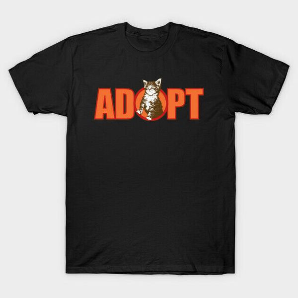 

adopt kitten black t-shirt size s-5xl, White;black