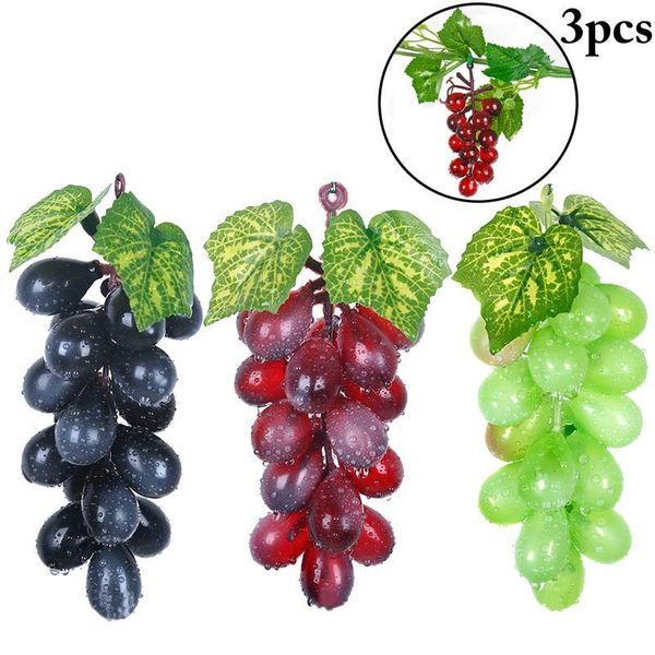 

bunches artificial grapes diy fruits plastic fake fruit raisins for christmas home wedding decoration party
