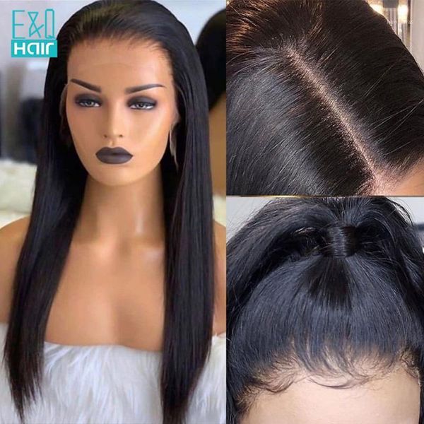 

glueless full lace human hair wigs with baby pre plucked brazilian remy straight for black women 130%1, Black;brown