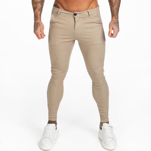 

men's pants niceaw mens chinos slim fit khaki trousers for men stretchy casual ankle tight street zm376, Black