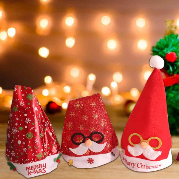 

new decorations santa red creative bright hat children's christmas hat
