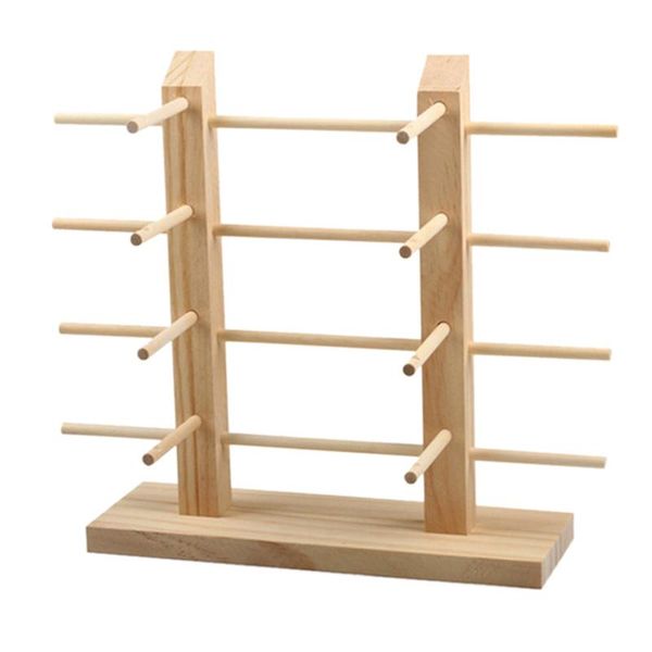 

fashion sunglasses frames multi layers wood sunglass display rack shelf eyeglasses show stand jewelry holder for pairs glasses showcase doub, Black