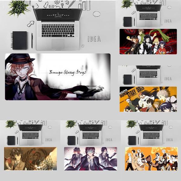 

mouse pads & wrist rests bungou stray dogs anime natural rubber gaming mousepad desk mat table game gamer large pad mats non-slip lapcus