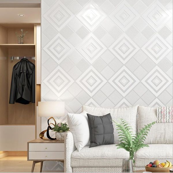 

wallpapers q qihang modern minimalist three-dimensional diamond living room bedroom tv background wall non-woven wallpaper 0.53m*10m=5.3m2