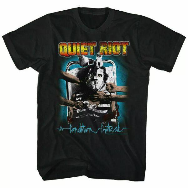 

Quiet Riot Condition Critical T Shirt Mens Licensed Rock Band Retro New Black, White;black
