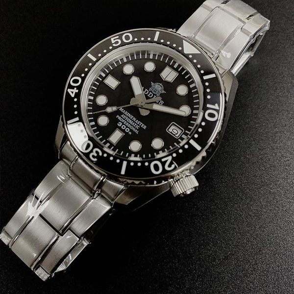 

wristwatches men's diving watch 300m water resistant sapphire glass ceramic bezel bgw9 blue luminous nh35 automatic mechanical men, Slivery;brown