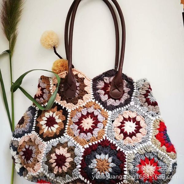 

totes designer fashion crossbody bags for women ethnic style woven tote bag casual shopping party shoulder messenger