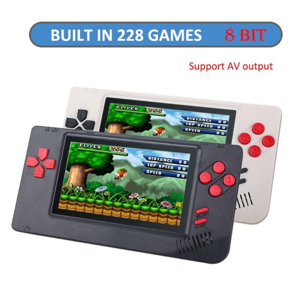 Spielkonsole 4,3 Zoll Handheld mit 228 Retro-Spielen AV-Ausgang tragbare Spieler