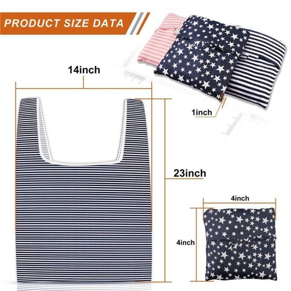 

shopping bags reusable grocery 6 pack heavy duty folding tote bag washable durable lightweight
