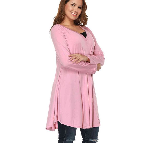

plus size woman's shirt fashions v neck long sleeves long-sleeved big two female dress pieces, Black;gray