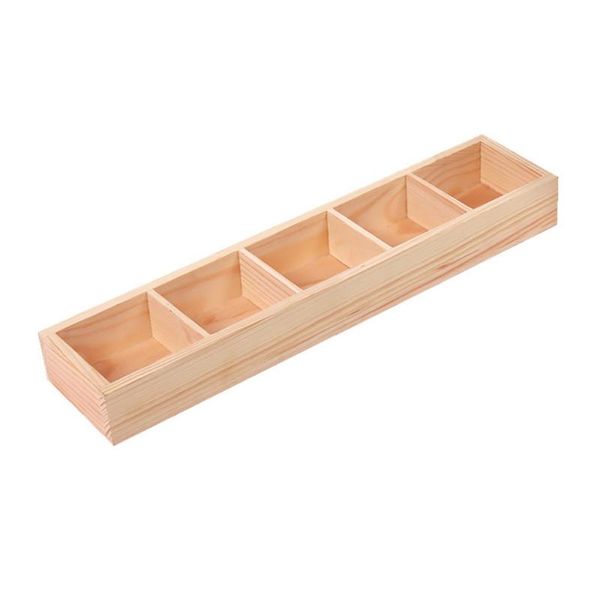

planters & pots wooden garden compartment indoor outdoor assembled pot tray display succulent plants rectangle holder durable nursery home